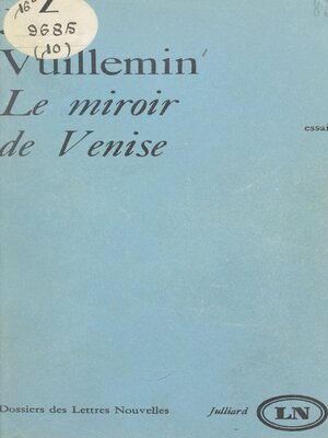 cover image of Le miroir de Venise
